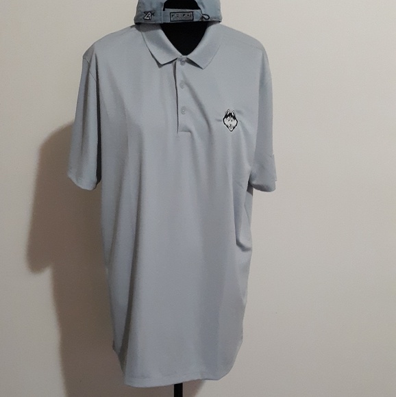 grey dri fit polo